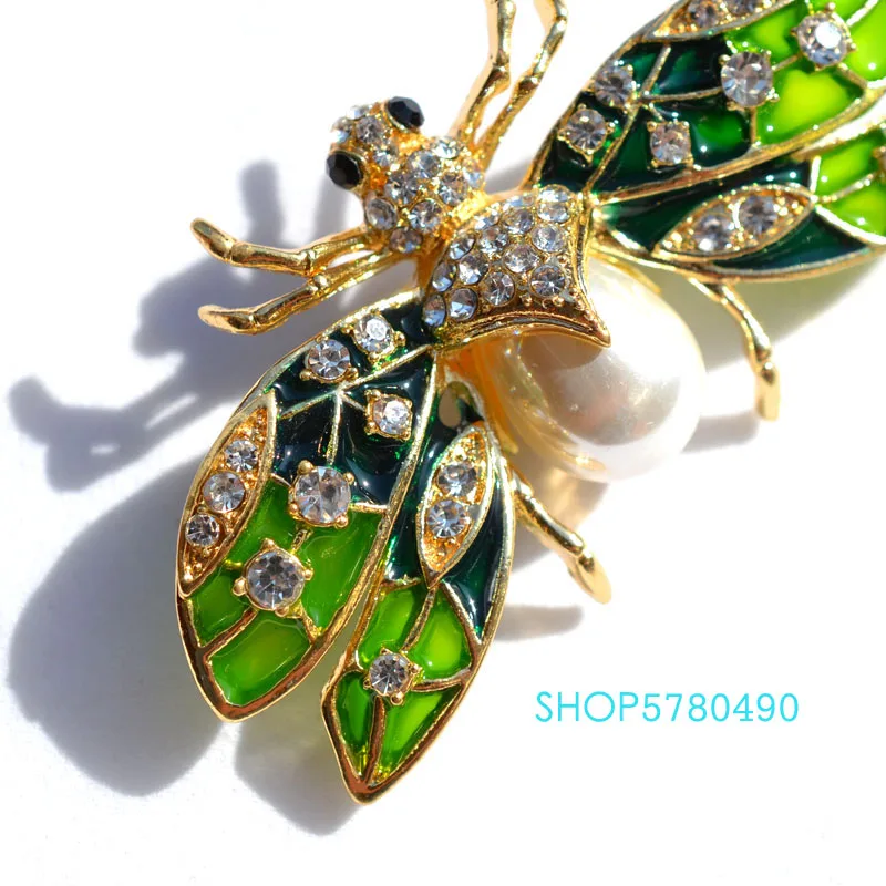 Модные ювелирные изделия окрашенная брошь в виде пчелы насекомого Стразы