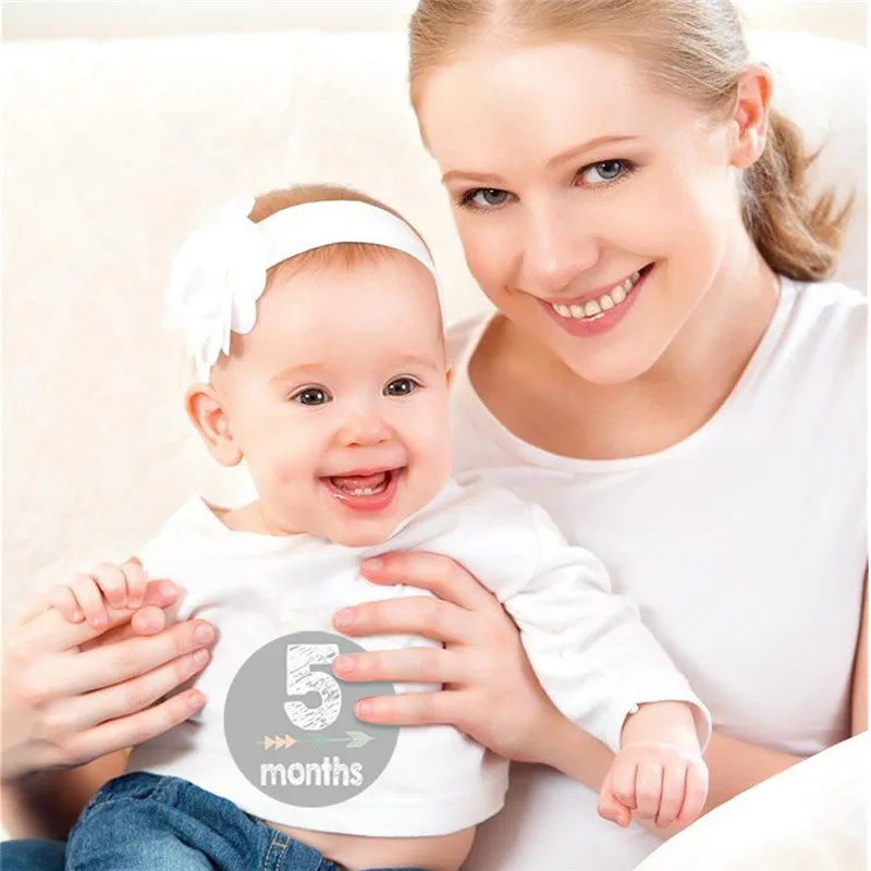 Pegatinas de Belly Milestone para beb&eacute;s, conjunto de n&uacute;meros, Firsts de 0 a 12M, regalo de ducha, accesorios para fotograf&iacute;a para ni&ntilde;as, accesorios para recuerdos, ropa-2