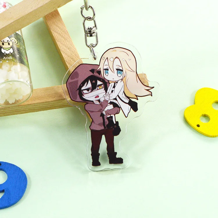 Anime Angels of Death Keychain Cartoon Figure Satsuriku No Tenshi Foster Isaac Rachel Acrylic Pendants Key Ring | Украшения и