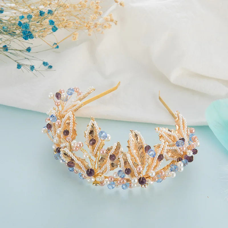

Le Liin fashion handmade bride headpiece wedding hair accessories new crown wedding Brial alloy crown Brial accessories