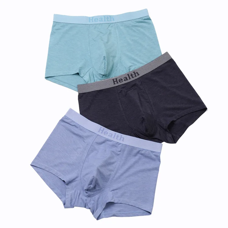 Боксеры 3 шт шелковые боксеры для тела Мужское нижнее белье здоровья Лифт мягкий