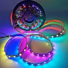 Светодиодная лента WS2812B, 5 в постоянного тока, WS2812 5050, умная RGB Светодиодная лента s, индивидуально Адресуемая Светодиодная лента, светильник ная Водонепроницаемая печатная плата, 0,5 м-5 м