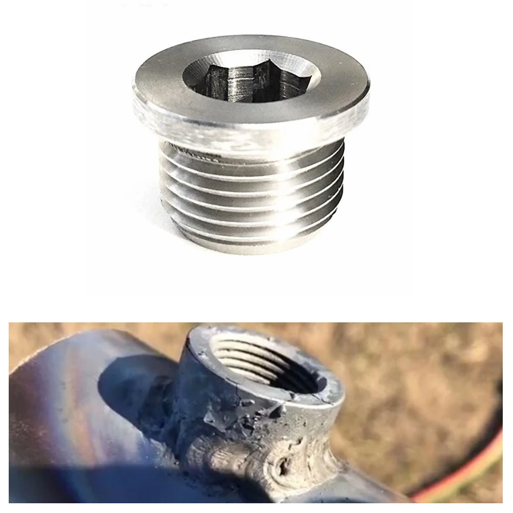 

O2 Oxygen Sensor Metal Weld On Bung & Plug Wideband Nut & Cap Kit Set