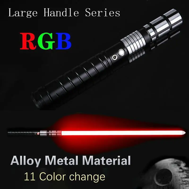 

Световой меч YQ-huanying Rgb со звуком, тяжелый меч для дуэли, светодиодная лампа с зарядкой, громкий звук, металлический световой меч, игрушка в по...