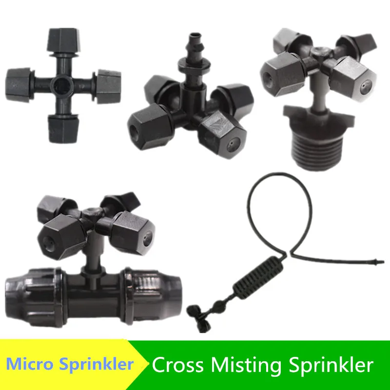 Черный 4-ходовой разбрызгиватель автоматическое устройство полива орошение воды