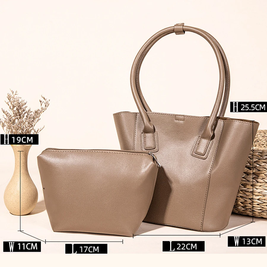 

Vintage Bucket Bags Ladies Solid Color Shoulder Bags Fashion Tote Top-handle Bag Large Capacity Underarm Bag Casual Women Handba