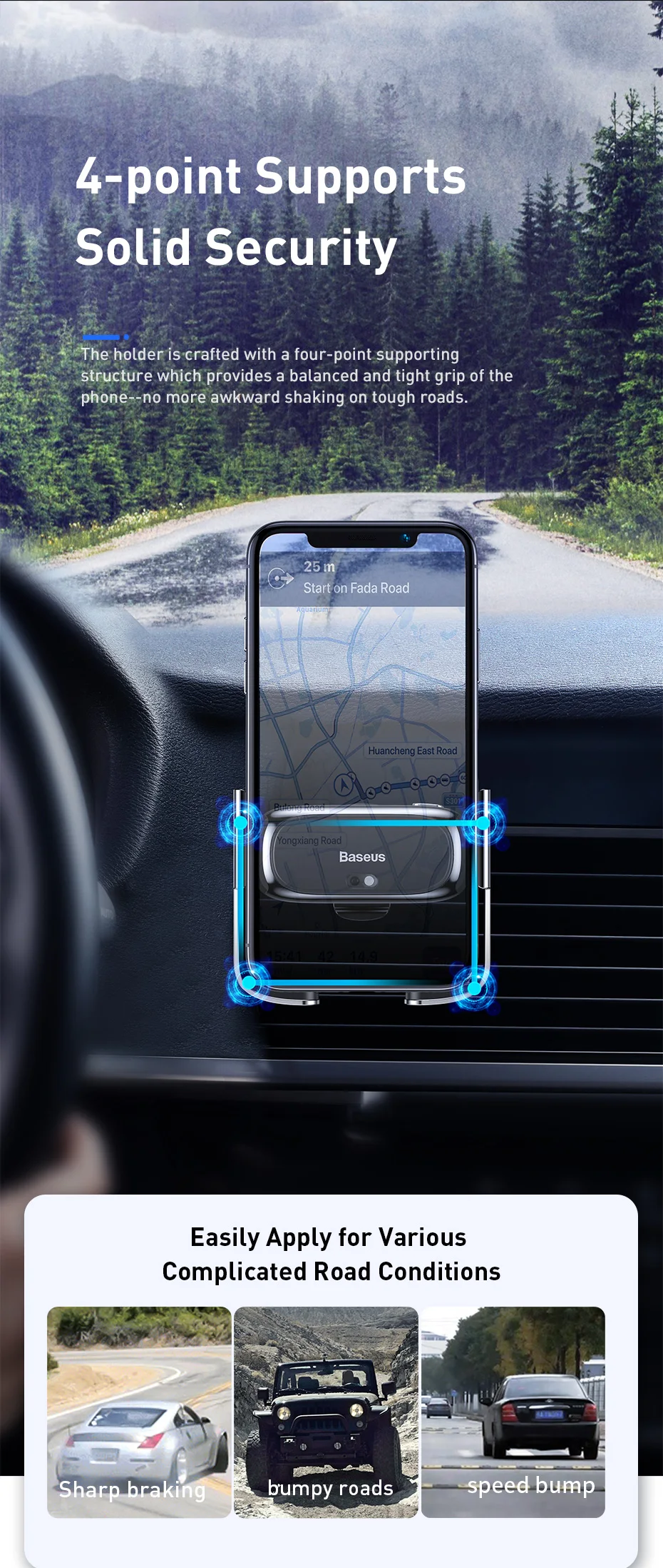 Автоматический Автомобильный держатель для телефона Baseus для iPhone 11 X Xs Max автомобильный держатель для телефона с вентиляционным отверстием для samsung Note 10 Smart Auto Grip