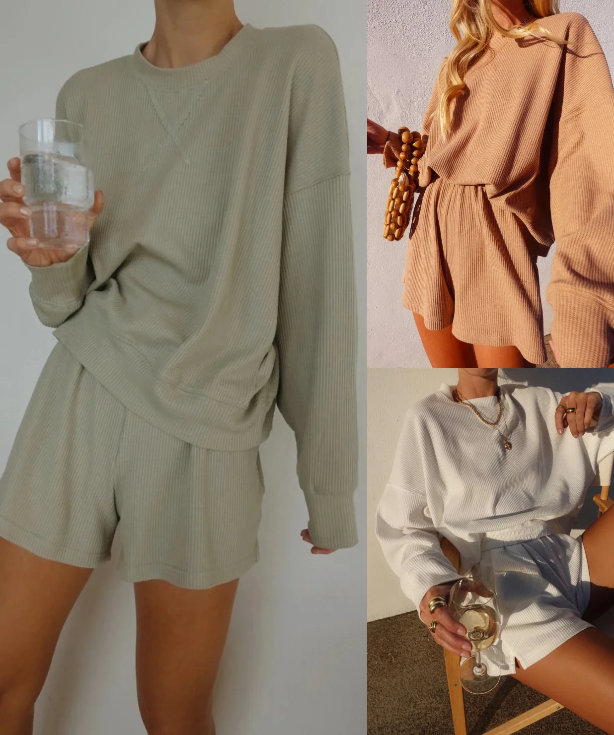 

Tracksuits Casual Two Piece Set Women Clothing O-neck Long Sleeve Sweatshirts and Sweatpants Matching Fall 2021 Fitness