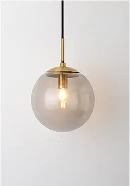 Smoke gray lampshade Светодиодный настенный светильник в скандинавском стиле, настенный светильник со стеклянными шариками, Ретро Простой прикроватный светильник для гостиной, коридора, лестницы, декоративный светильник E14 - Цвет абажура: Smoke gray lampshade