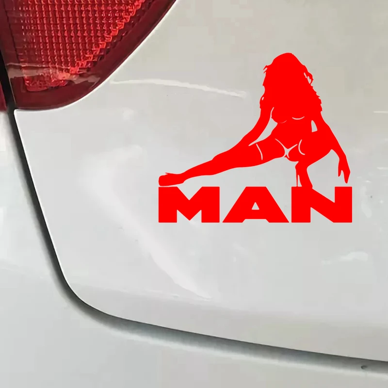 

Creative MAN Girl Sexy Funny Car Sticker Vinyl Decal Silver/black for Motorcycles Auto Car Stickers Styling,17cm*15cm