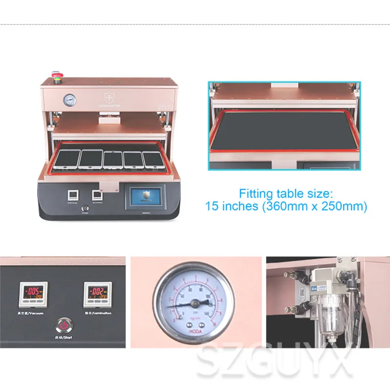 Аппарат для ламинирования с прямым экраном 15-дюймовый вакуумный аппарат |