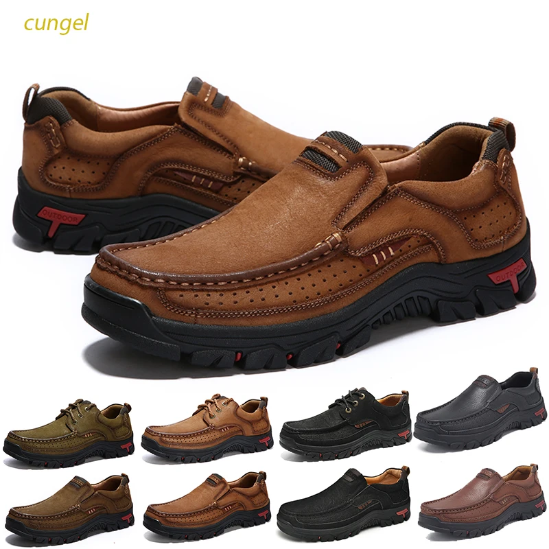 CUNGEL/Мужская обувь для пеших прогулок удобная из воловьей кожи уличные дышащие