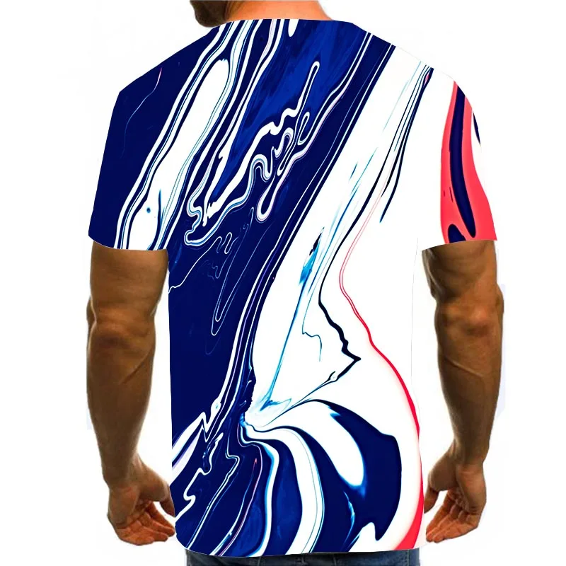 

Men's Abstract Shirt 3D Print T-Shirt Summer Texture Graphic Tees Pattern Tops