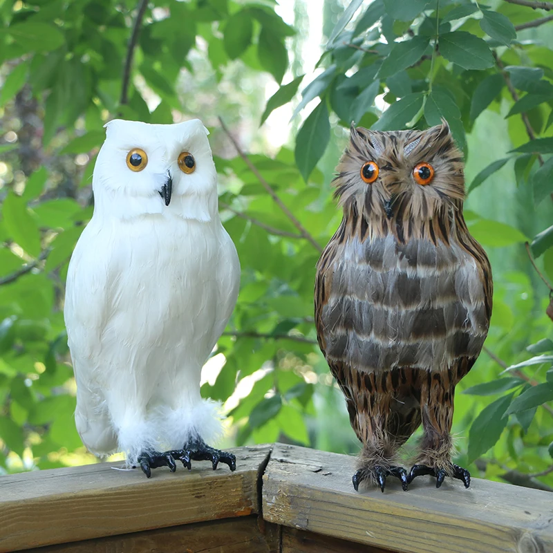 

Cute Owl Plush Toys Handmade Crafts Miniature Figurines Home Office Desk Outdoor Garden Decoration Accessories Creative Gift