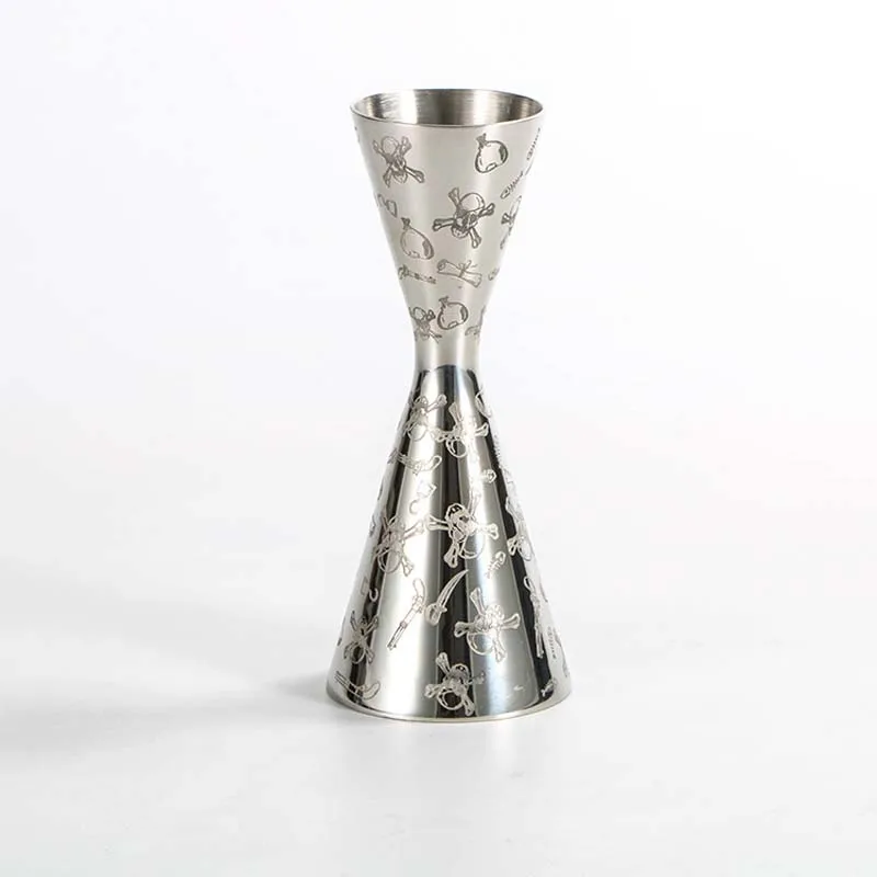 304 нержавеющая сталь креативный череп шаблон прямой край унция чашки мерный