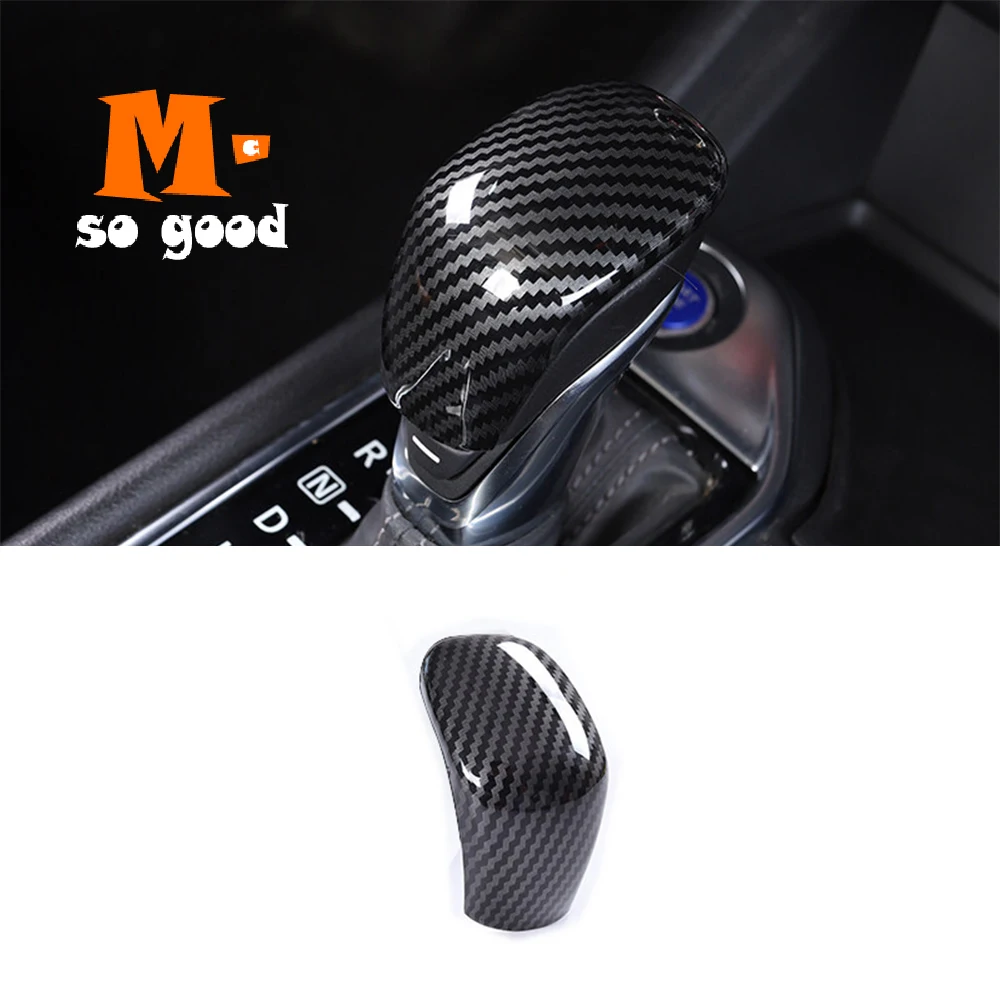 

Car Gear Shift Lever Knob Handle Cover Trim Sticker ABS Matte/ Carbon Fibre Car Styling Shell for Nissan Sentra 2020 Accessories