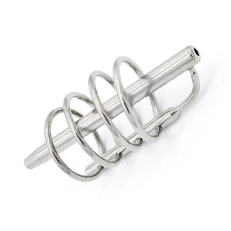 stainless steel metal 4 rings urethral sounds male dilator penis plug probe Expandable massager BDSM insert sex toy for men | Красота и