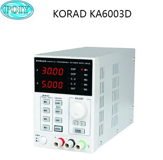 KORAD KA6003D Высокоточный лабораторный Программируемый Регулируемый Цифровой Регулируемый источник питания постоянного тока 60 в/3 А мА 4 шт