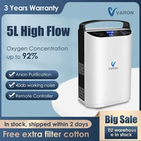 varon portable 5l pulse flow oxygent concentrator for medical home use oxygent machine support use in car by battery