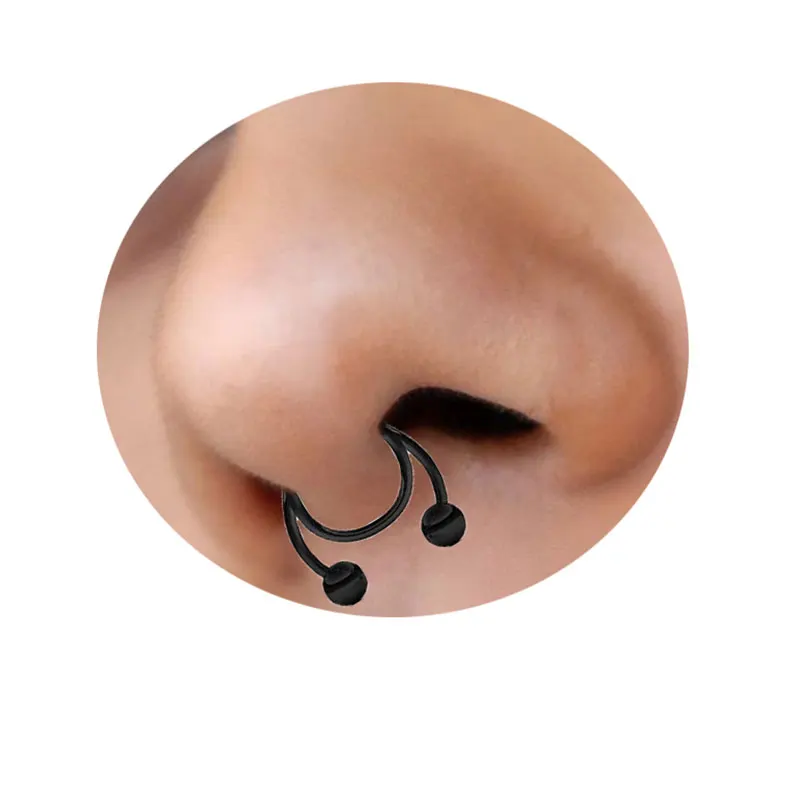 1 шт. новое кольцо для носа клипса из медицинской нержавеющей стали Женская