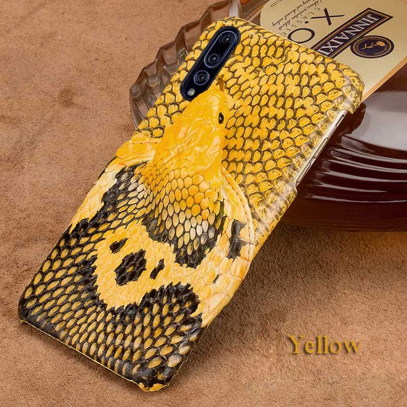 Yellow Чехол для телефона для huawei P10 P20 P30 Lite Коврики 10 20 lite рro Y6 Y7 Y9 P Smart чехол головой змеи чехол для Honor 8X9 10 20 lite - Цвет: Yellow