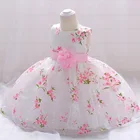 Платье для новорожденных девочек на 1-й день рождения, платье для новорожденных на вечеринку и свадьбу, детское платье принцессы, 3, 6, 9, 12, 24 м