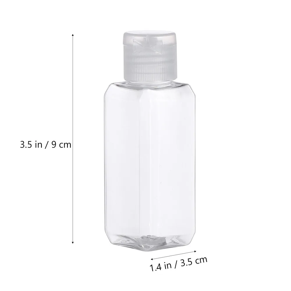 

20Pcs Empty Refillable Bottles 50ml Makeup Toiletry Cosmetics Containers Bottle