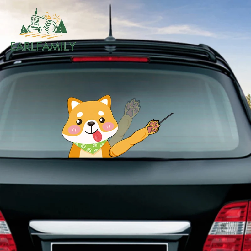 

EARLFAMILY 20 см для корги, автомобильные наклейки, автомобильные аксессуары, наклейка, водостойкая наклейка для Campervan, забавный RV винил JDM с защит...
