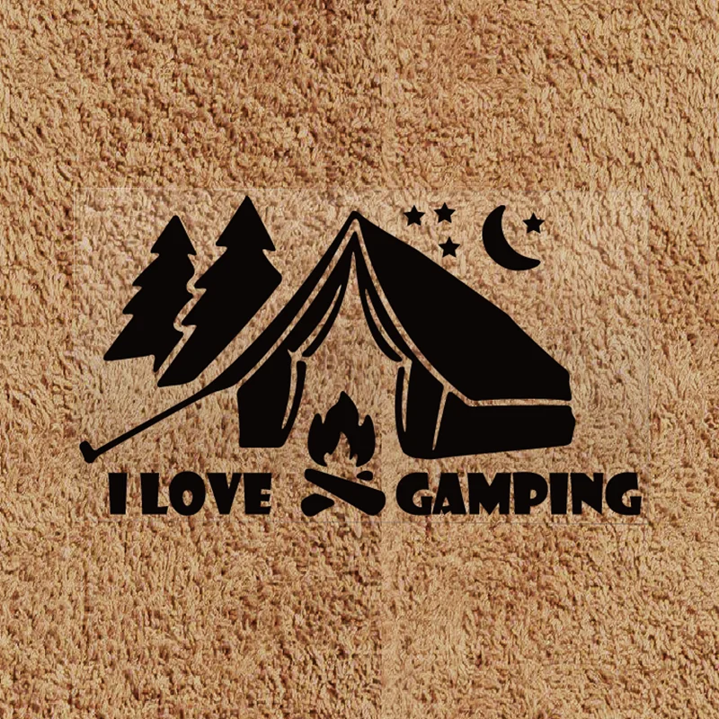 

I Love туристическая палатка, наклейки, водонепроницаемые светоотражающие автомобильные наклейки 20,6 см x 11,8 см