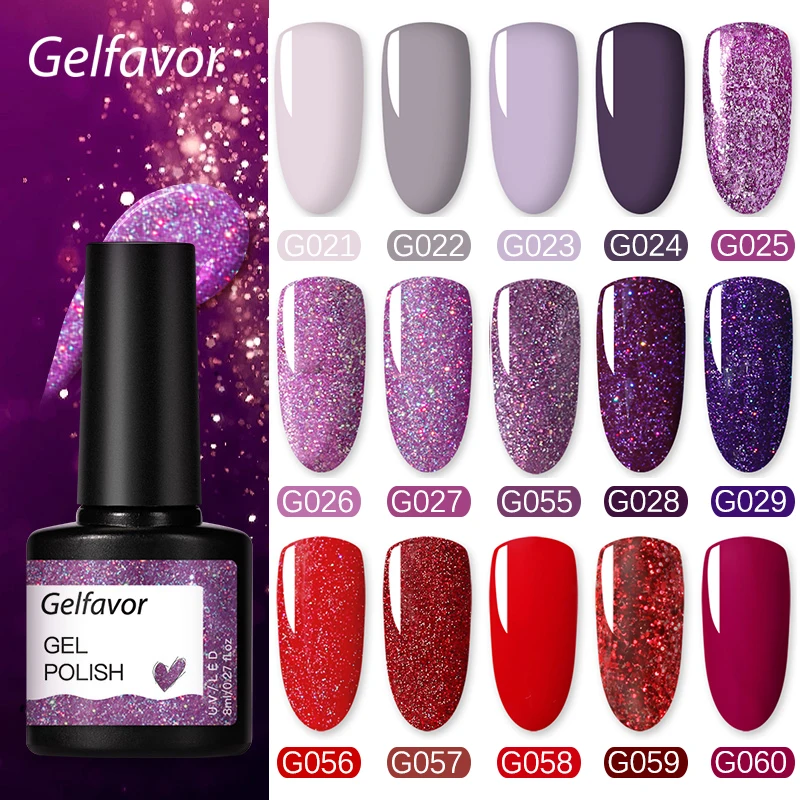 

Gelfavor UV Nail Gel 8ml For Manicure Nail Set Kit UV LED Base Top Coat For Painting Extension Nail Art Gel Varnishes Lacquer