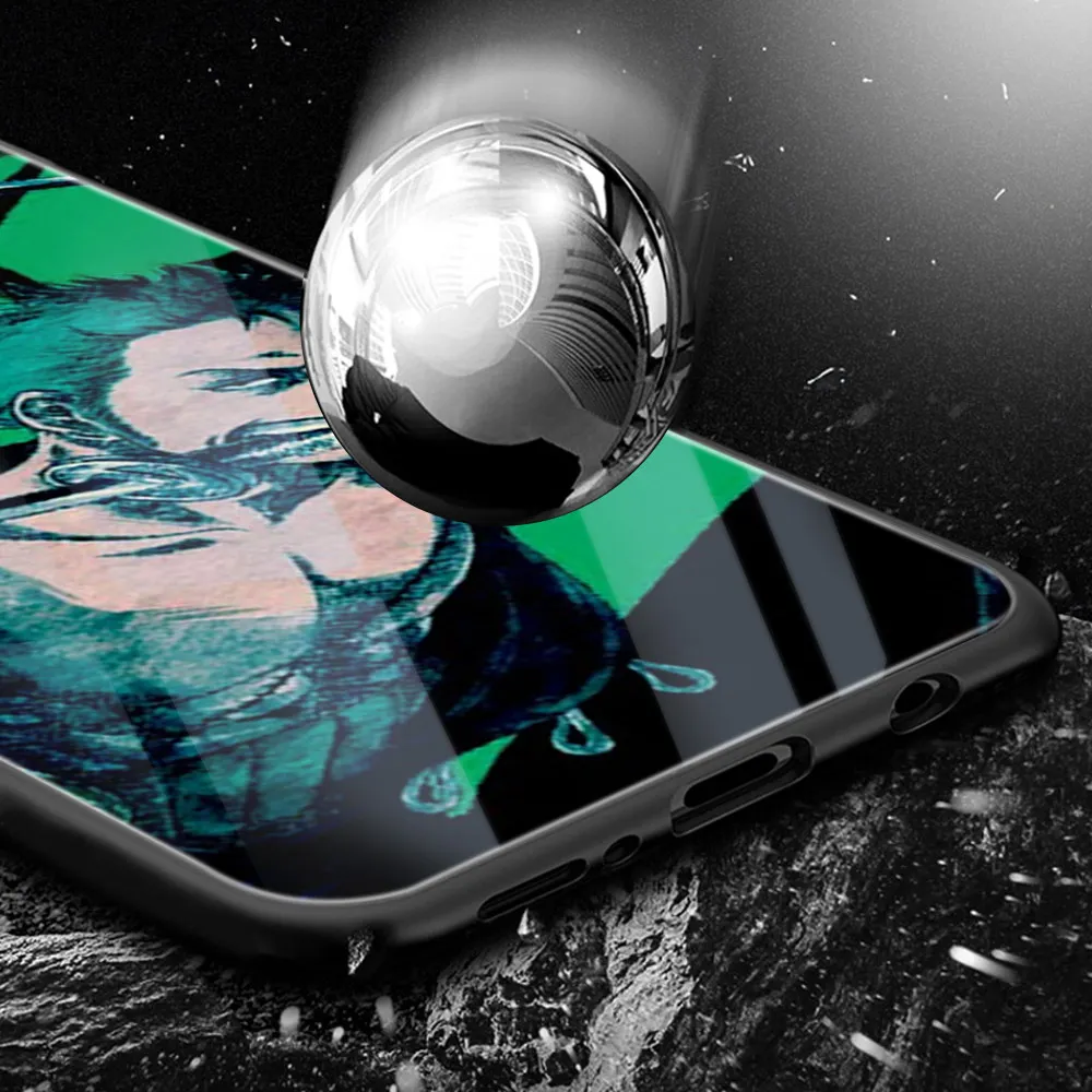 

One Piece Case For Samsung A50 A70 A21S A51 A71 M30 A21 A30 A40 A41 S9 S8 S10 S20 Plus Note 20 Ultra 10 Glass Phone Cases Luffy