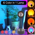 Радужная Светодиодная лампа с USB, проекционный ночсветильник С закатом в эстетическом стиле для спальни, декоративное освещение для стены, фоновое освещение, настроение