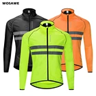 Велосипедная ветровка WOSAWE, легкая Водоотталкивающая куртка из джерси с высокой видимостью, для велоспорта