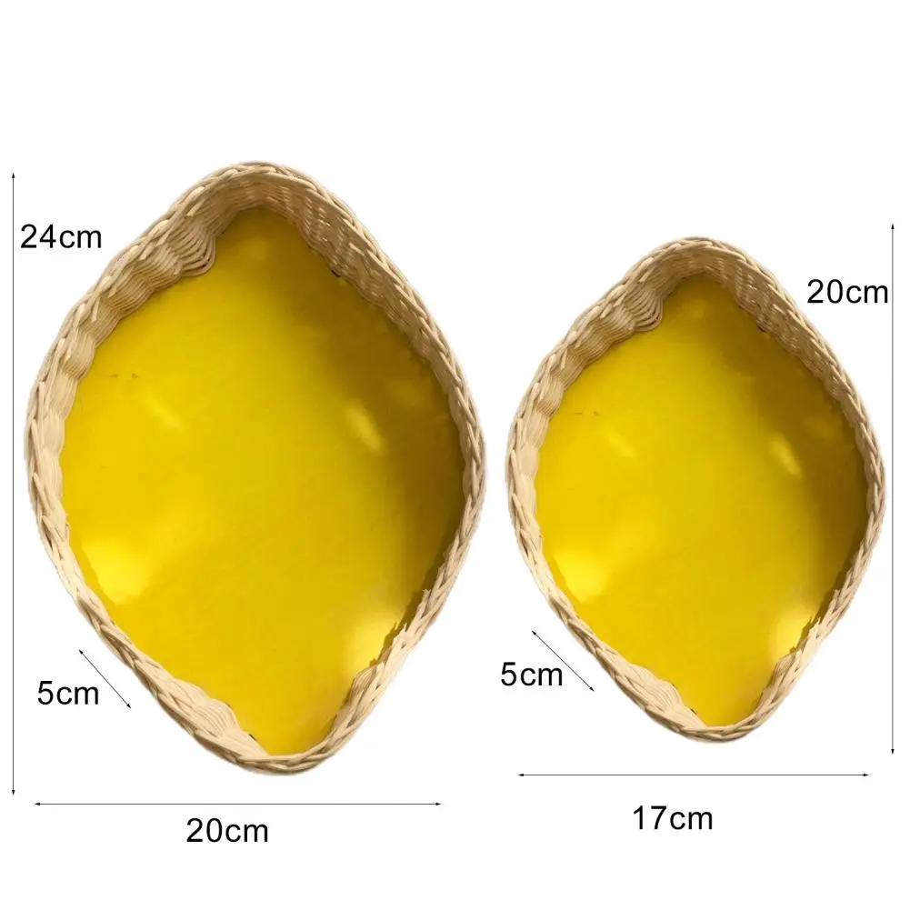 Милая корзина для хранения креативные декоративные подносы из ротанга с авокадо