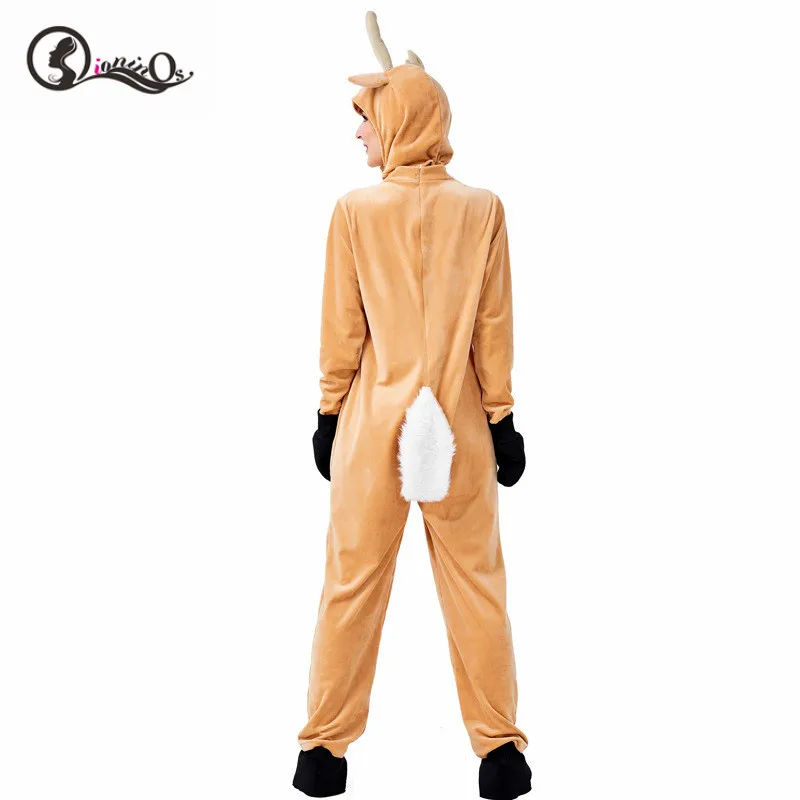 

Winter Christmas Sleepwear Kids Parents New COS Clothing Parent-child Christmas Reindeer Elk Coral Fleece Home Jumpsuit