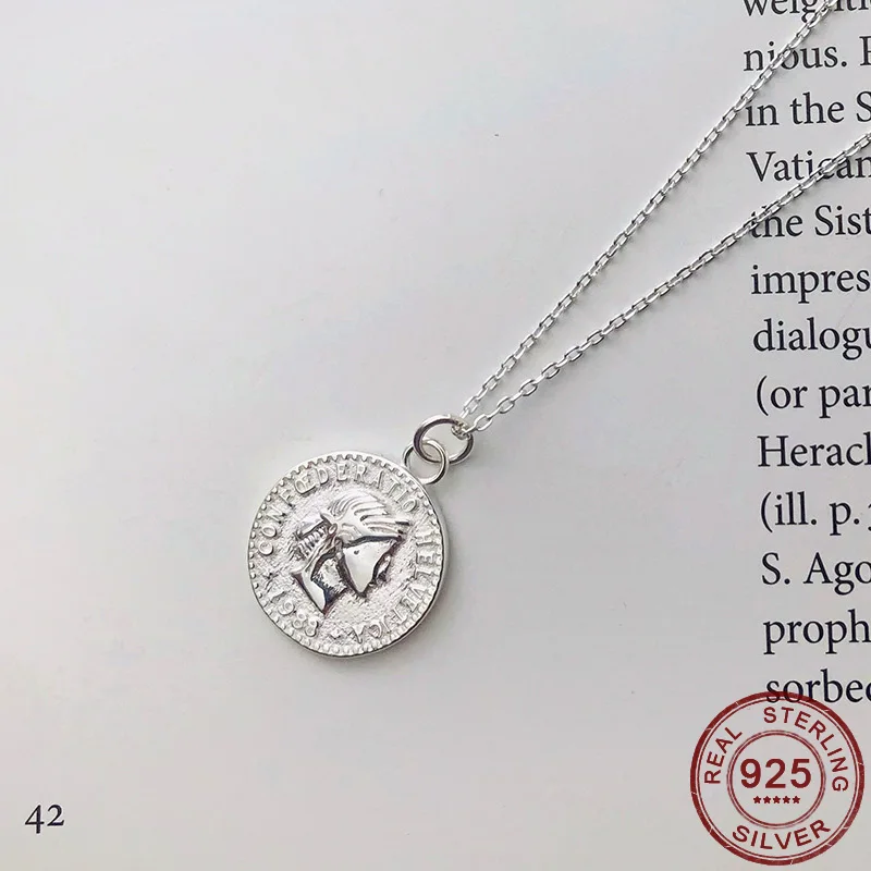 Винтажная подвеска в виде серебряной монеты из стерлингового серебра 925 пробы
