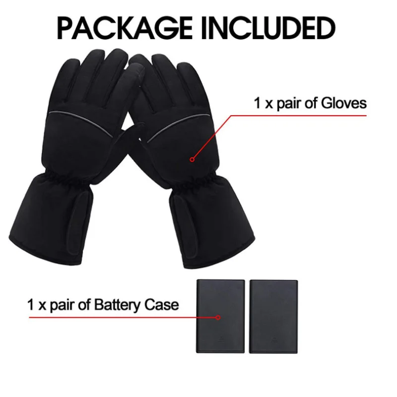 

Motorcycle Gloves Waterproof Battery Powered Heated Gloves Touch Screen Electric Thermal Heated Gloves Motorbike Skiing Gloves