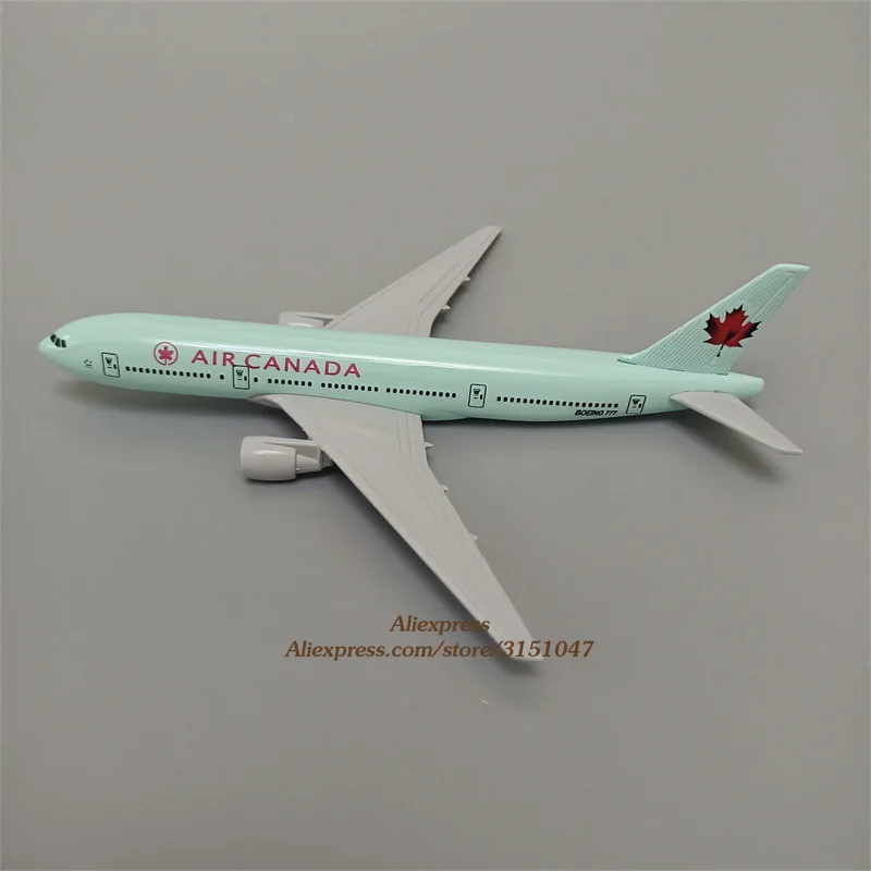 Модель самолета из металлического сплава 16 см авиакомпании B777 модель Канады