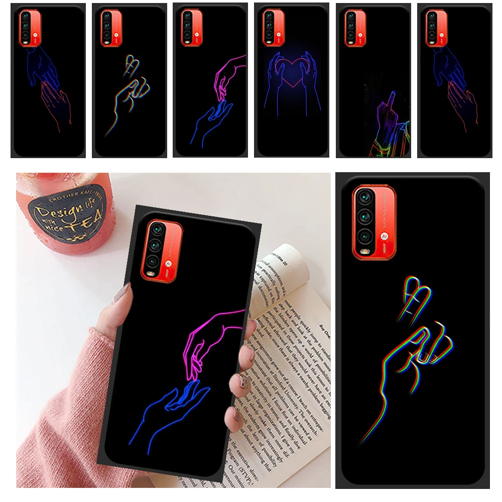 

Hand Love Tavid Phone Case For Xiaomi Redmi K20 K30 K40 Pro Plus Note 9 9T 9S MAX 5G Dark Wind Hat Skull Cases Coque Carcasa