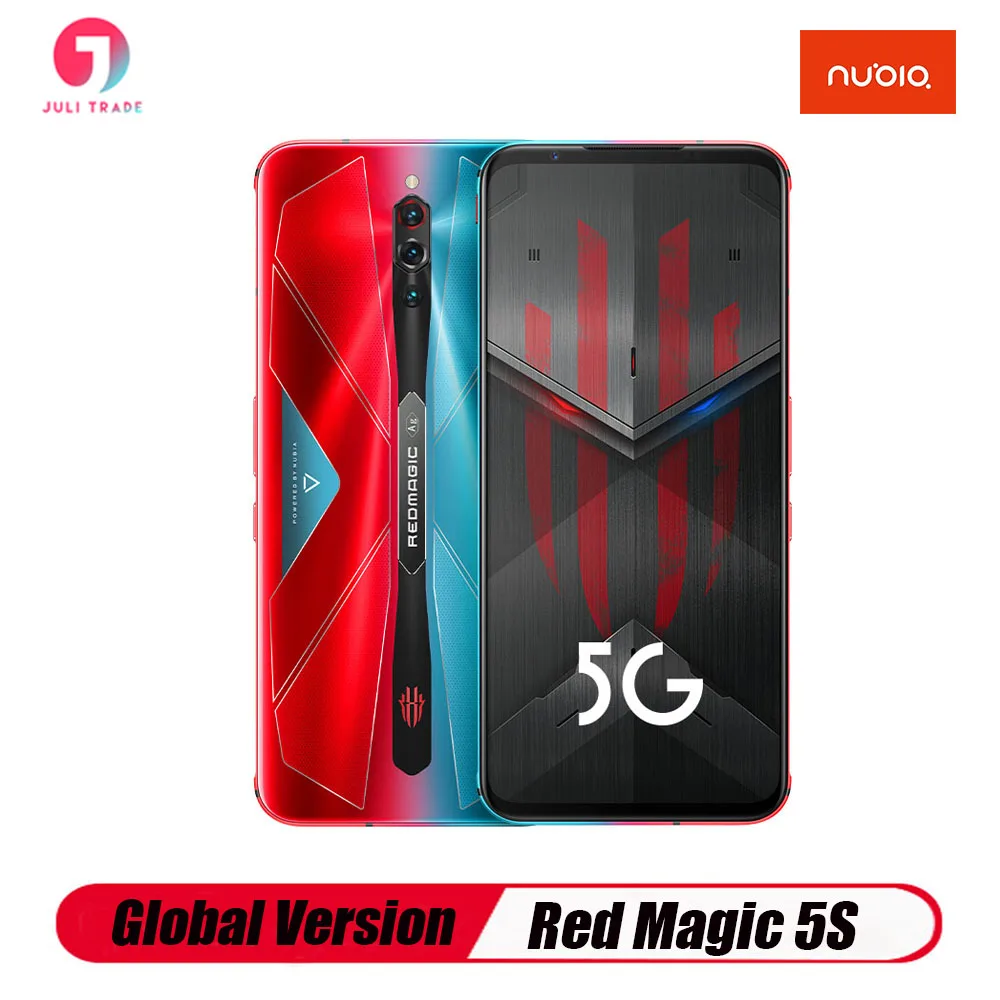 Перейти на Алиэкспресс и купить Глобальная версия Nubia красный Магия 5S игровой телефон Snapdragon 865 5G 6,65 дюймбыстрая зарядка NFC отпечатков пальцев Тип-C 3,5 мм Jack