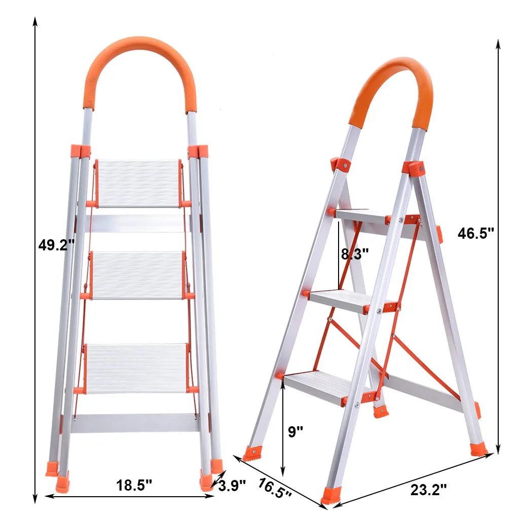3 шаг складные стремянок складных алюминиевых Алюминий стул лестницы