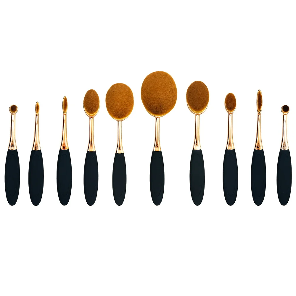 

10pcs Makeup Brushes Set Cosmetic Powder Eye Shadow Foundation Blush With Box Blending Beauty Make Up Brush Tools