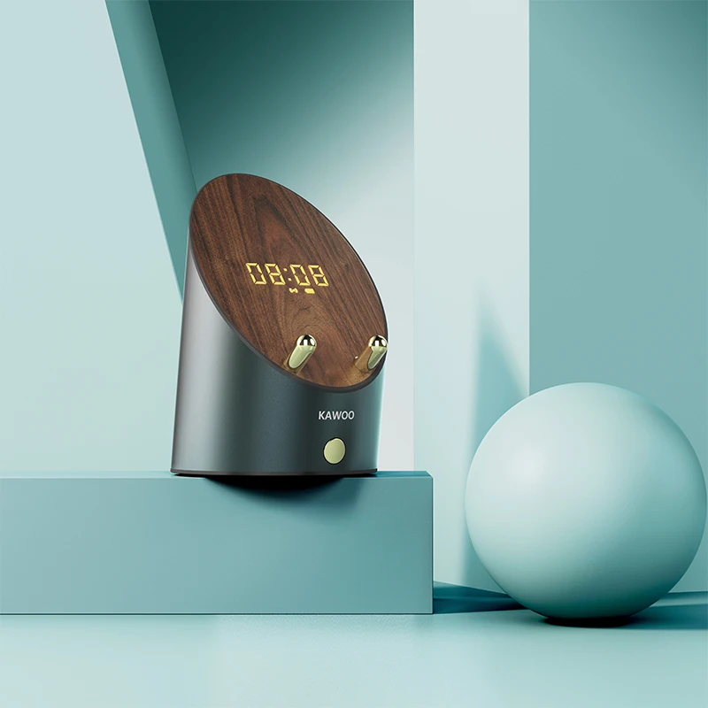 

Wooden PC Speaker Smart Induction Speaker Phone Holder Portable Mini Desktop Wireless Alarm Clock Bluetooth Speaker Amplifier