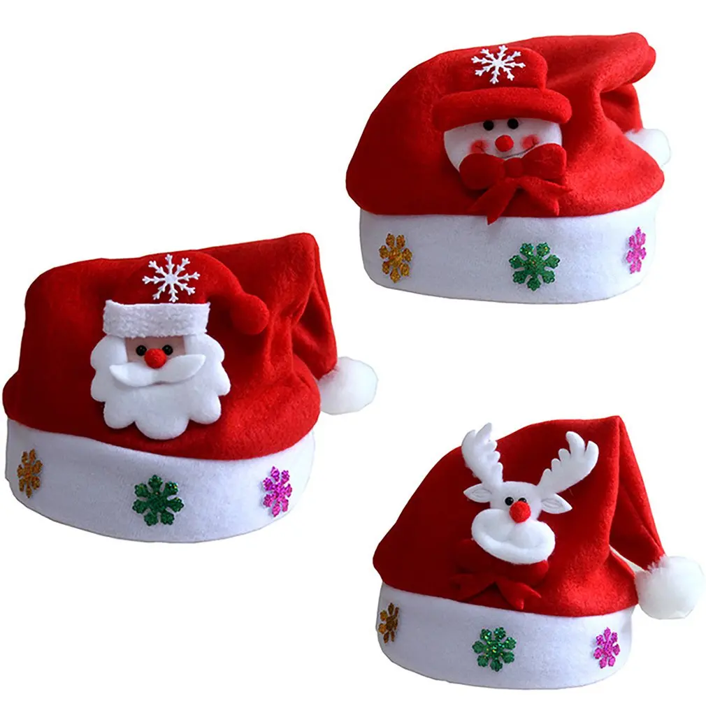 Unisex Soft Warm Caps Christmas Hats with Light Xmas Kids Gift Comfortable Party Accessories | Тематическая одежда и