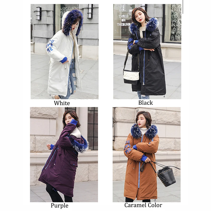 

Winter Female Medium Long Parkas Women Hooded Jackets