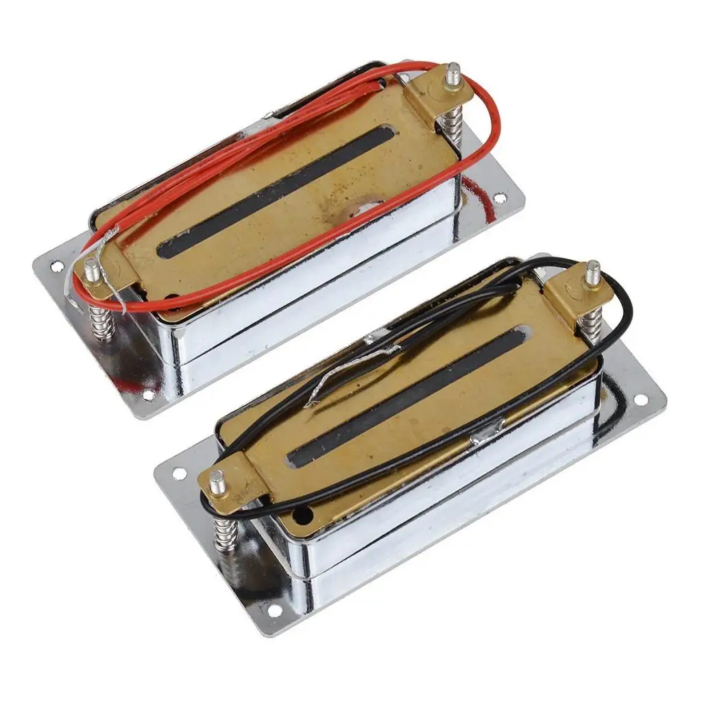 

2 Pieces 6 String Electric Guitar Double Coil Humbucker Pickups Kit Chrome