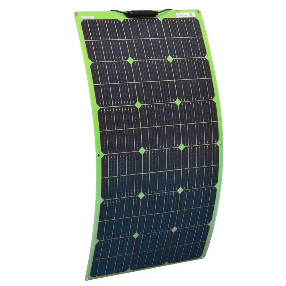 Beli Panel Surya Monokristalin Fleksibel 18V 100W Untuk Mobil/Perahu/Rumah/RV 12V Pengisi Daya Baterai Kit Panel Surya Tahan Air Lengkap