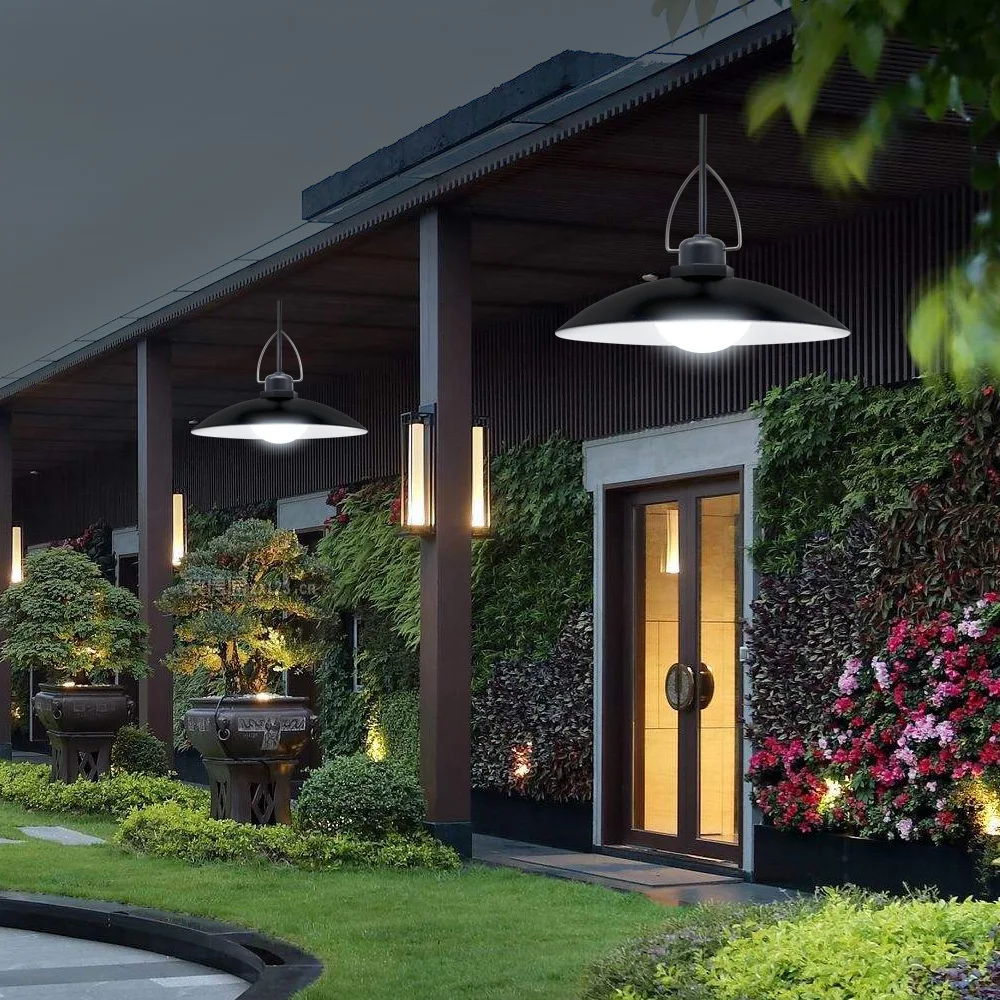 

Double/Single Head LED Solar Pendant Lamp With Remote 3M Cable Warm White/White Light For Outdoor Camping Garden Yard Street