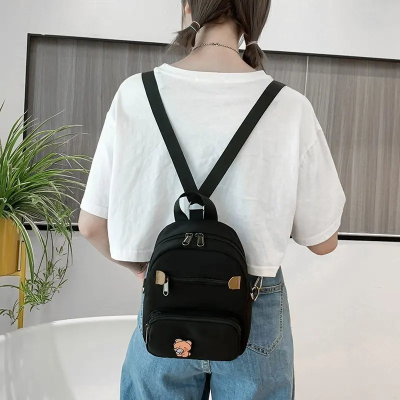 Small Women's Backpack Portable School Bag Multilayer Space Shoulders Bag Multifunctional Travel Rucksack Crossfit Backpack New