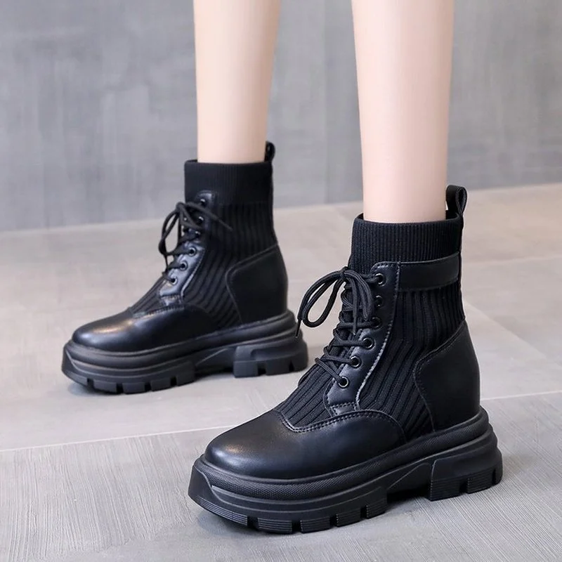 

Ботинки женские в британском стиле, повседневная короткая обувь, телесного цвета, Осень-зима 2021